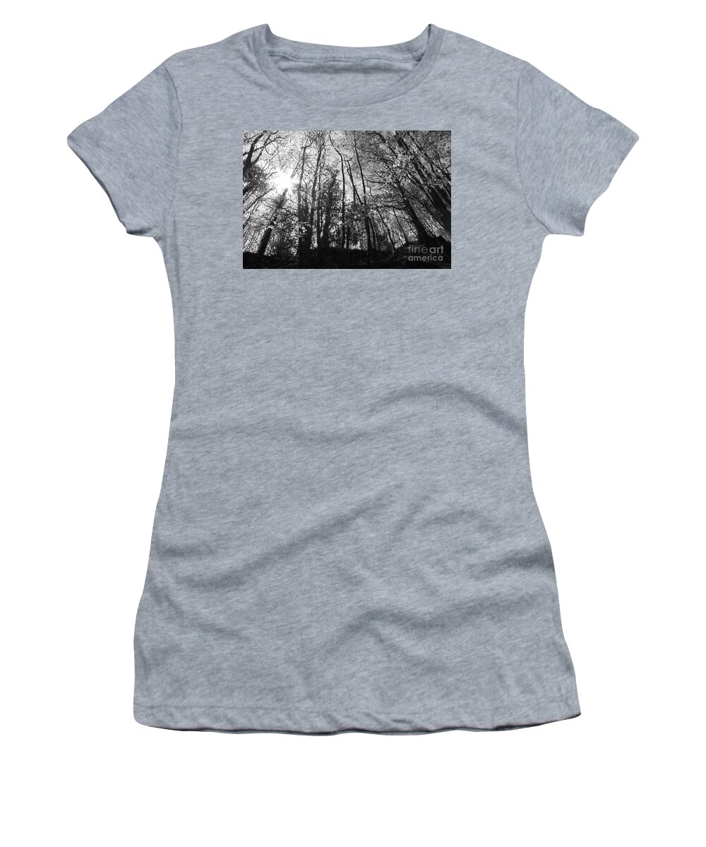 Donegal On Your Wall Women's T-Shirt featuring the photograph Mid Morning Buncrana Donegal bw by Eddie Barron