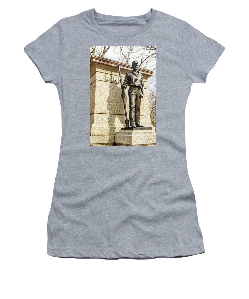 Shiloh National Military Park Women's T-Shirt featuring the photograph Minnesota Monument at Shiloh by Joe Kopp