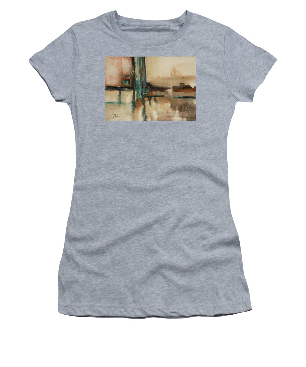 Abstract Women's T-Shirt featuring the painting Mirage by Judith Levins