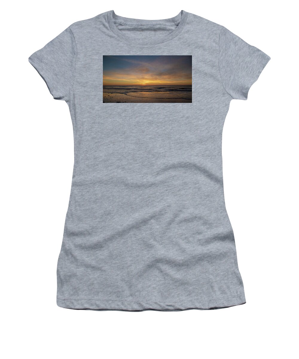 Sunrise Women's T-Shirt featuring the photograph Morning Reflections From Hilton Head Island No. 325 by Dennis Schmidt