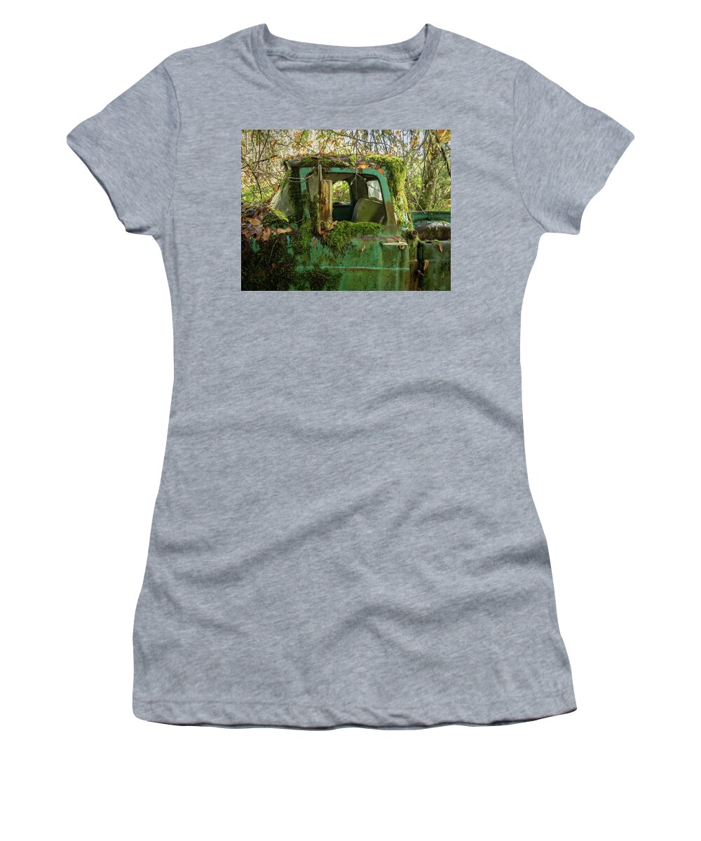 Ancient Women's T-Shirt featuring the photograph Mossy Truck by Jean Noren