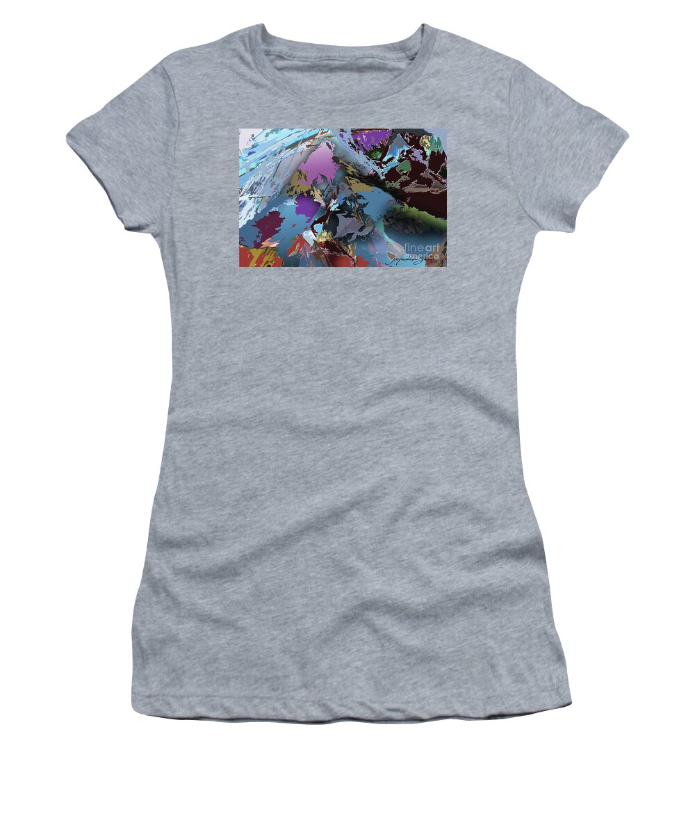 Abstract Women's T-Shirt featuring the digital art Mountain Majesty by Jacqueline Shuler