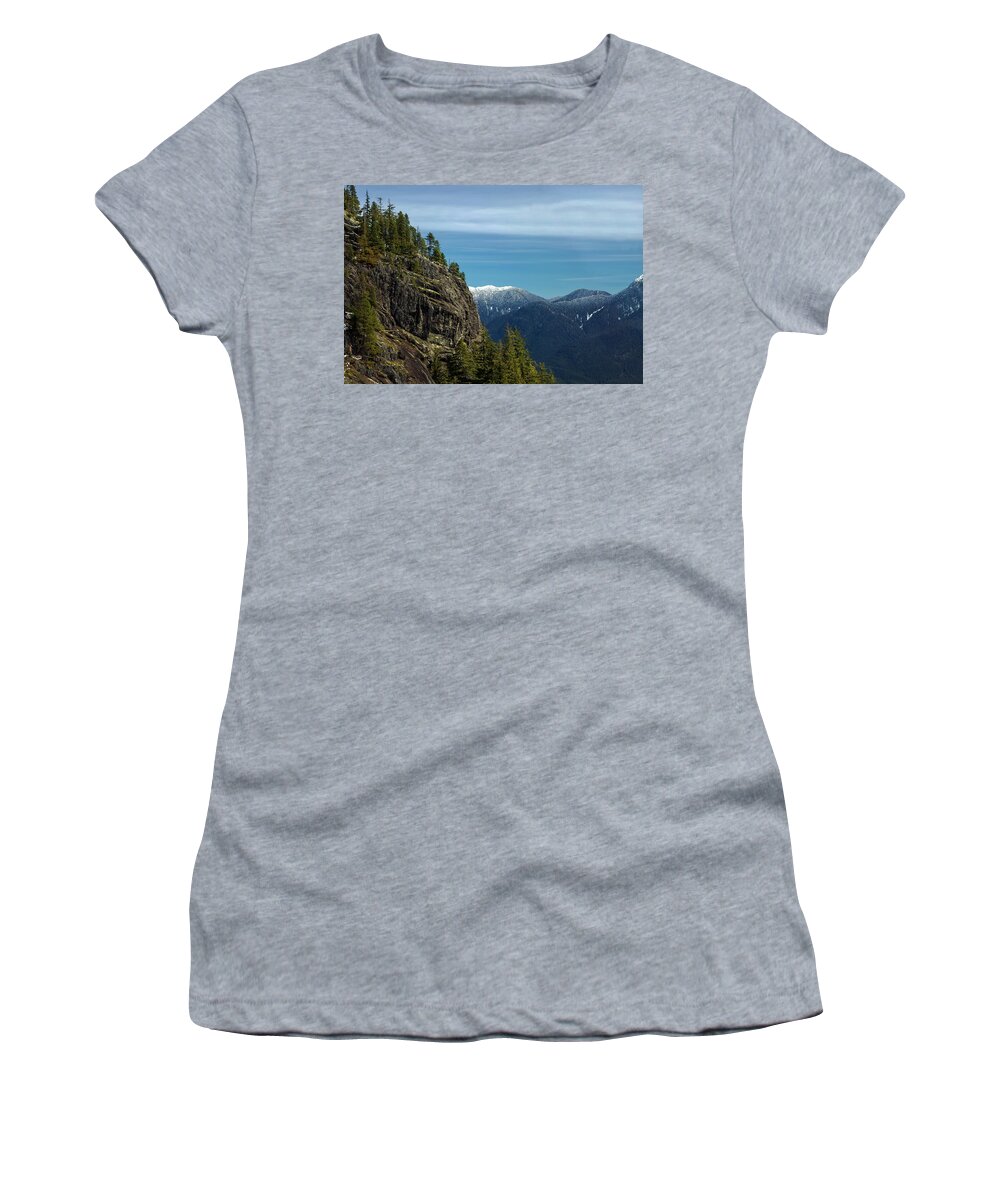 Alex Lyubar Women's T-Shirt featuring the photograph Mountain panorama by Alex Lyubar