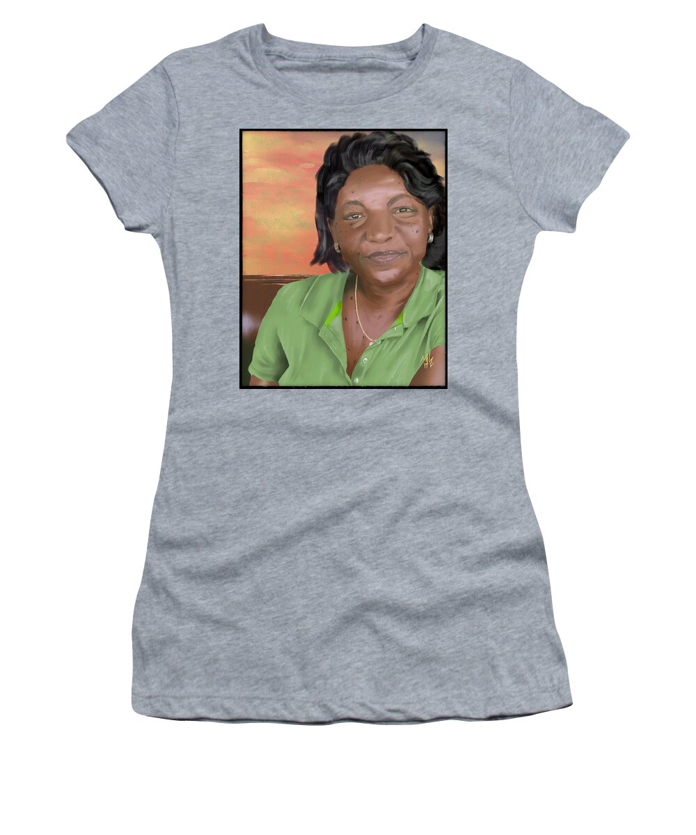 Portrait Women's T-Shirt featuring the photograph Mrs. Clements by Mal-Z