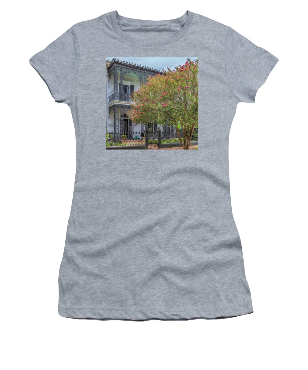 Garden District Women's T-Shirt featuring the photograph Musson Bell House by Susan Rissi Tregoning