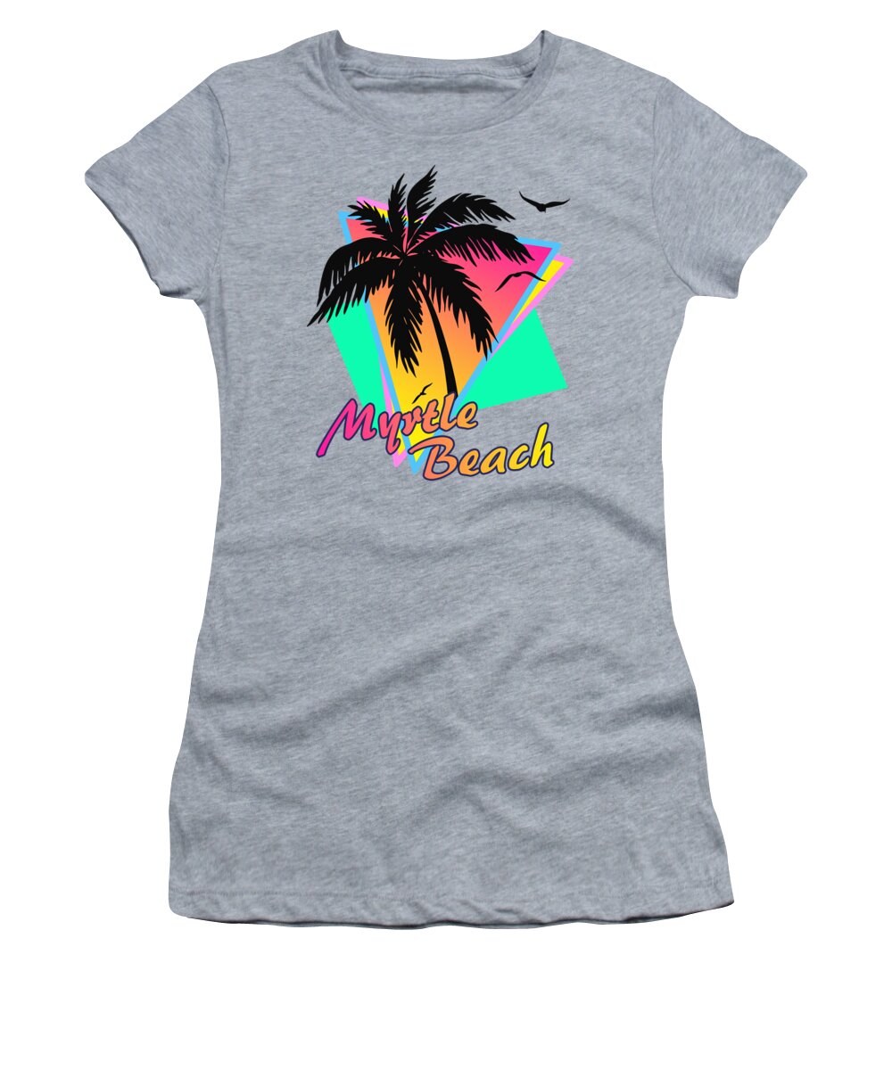 Myrtle Women's T-Shirt featuring the digital art Myrtle Beach by Megan Miller