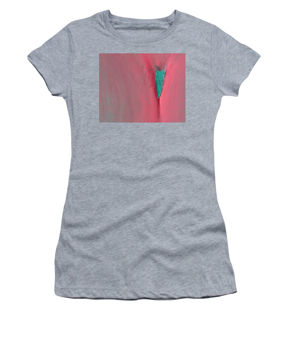 Pink Women's T-Shirt featuring the digital art Nestled by Marina Flournoy