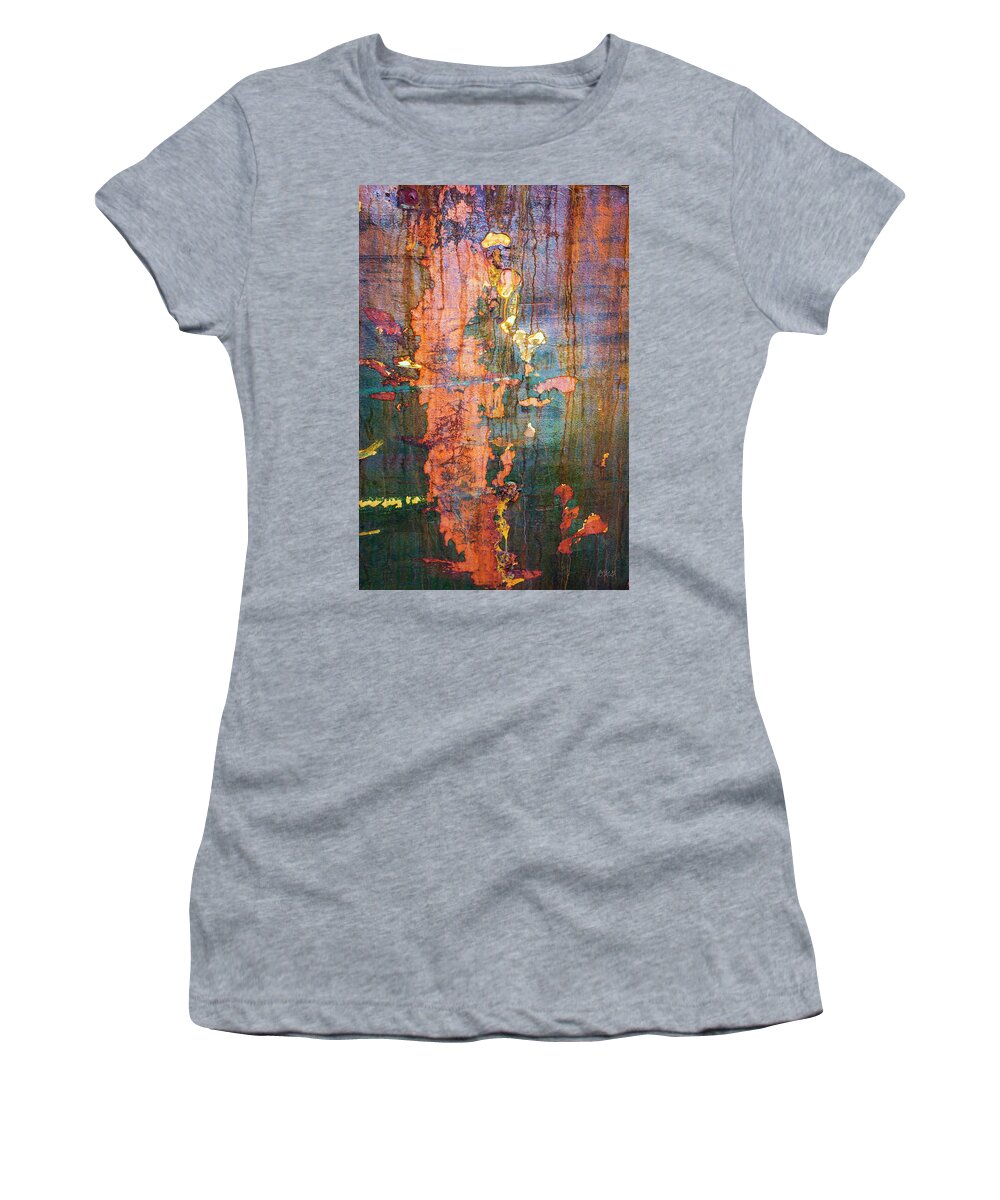 Abstract Women's T-Shirt featuring the photograph New Bedford Waterfront XXXV Color Abstract by David Gordon