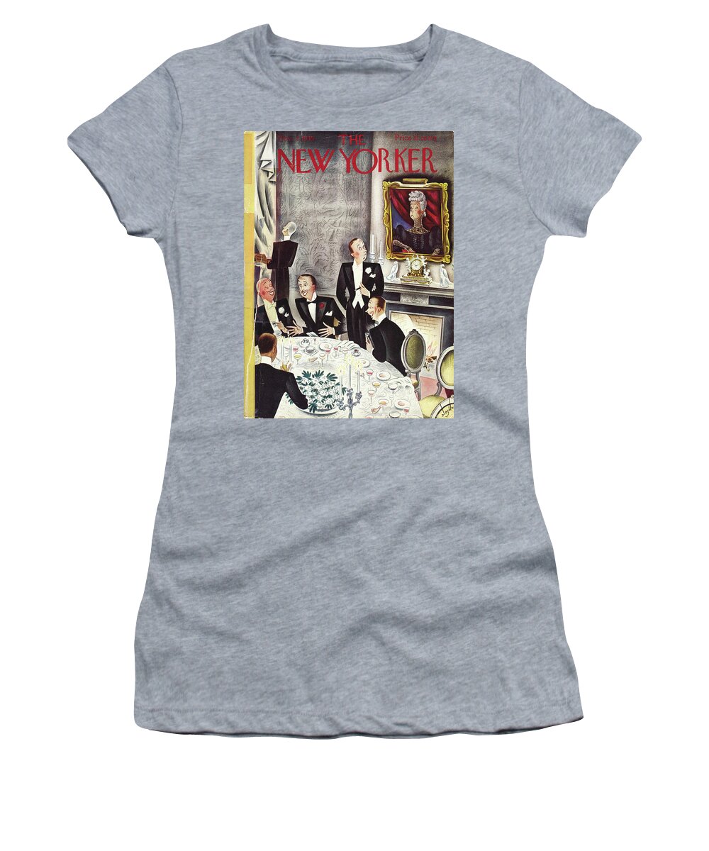 Friends Women's T-Shirt featuring the painting New Yorker November 2 1935 by Constantin Alajalov