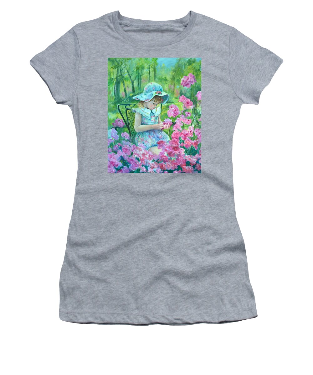 Children Women's T-Shirt featuring the painting Nicole by ML McCormick