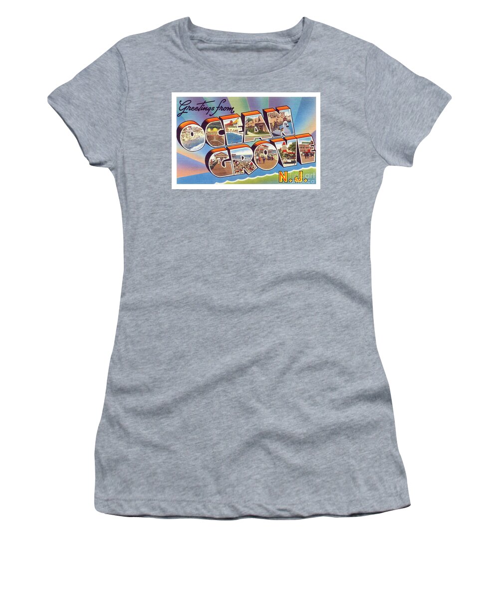 Ocean Women's T-Shirt featuring the photograph Ocean Grove Greetings by Mark Miller