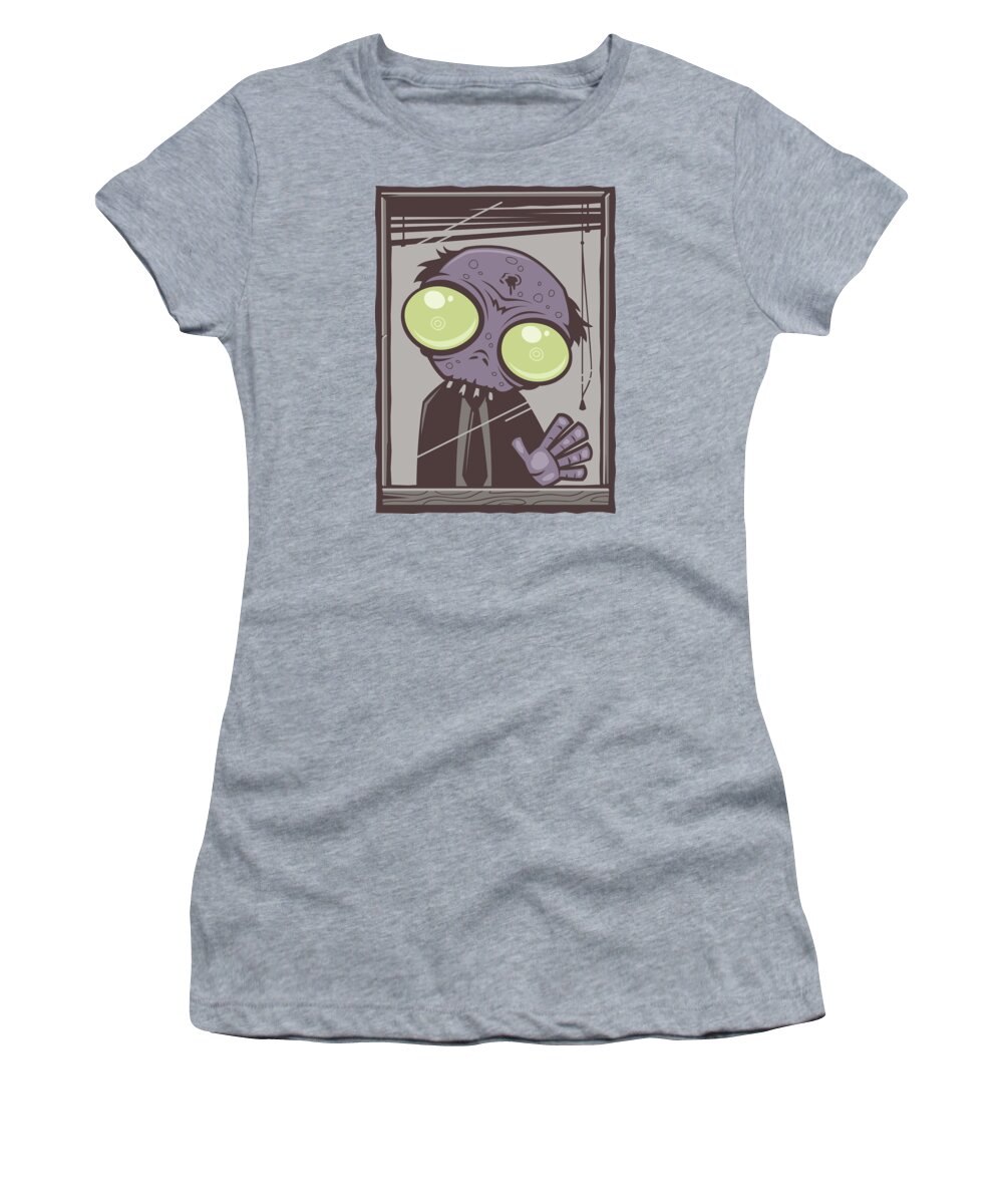 Rot Women's T-Shirt featuring the digital art Office Zombie by John Schwegel
