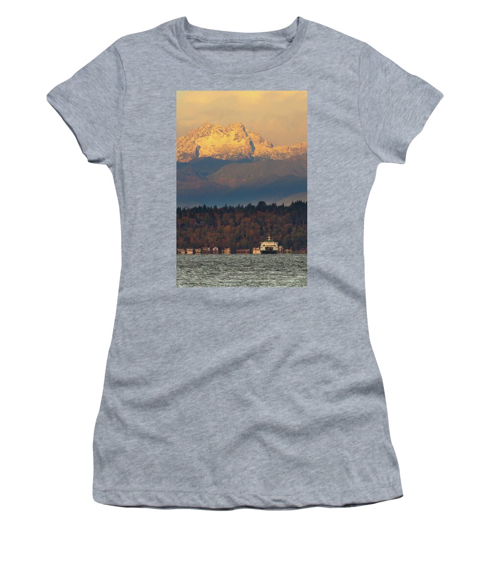 Sunrise Women's T-Shirt featuring the photograph Olympic Sunrise by Briand Sanderson