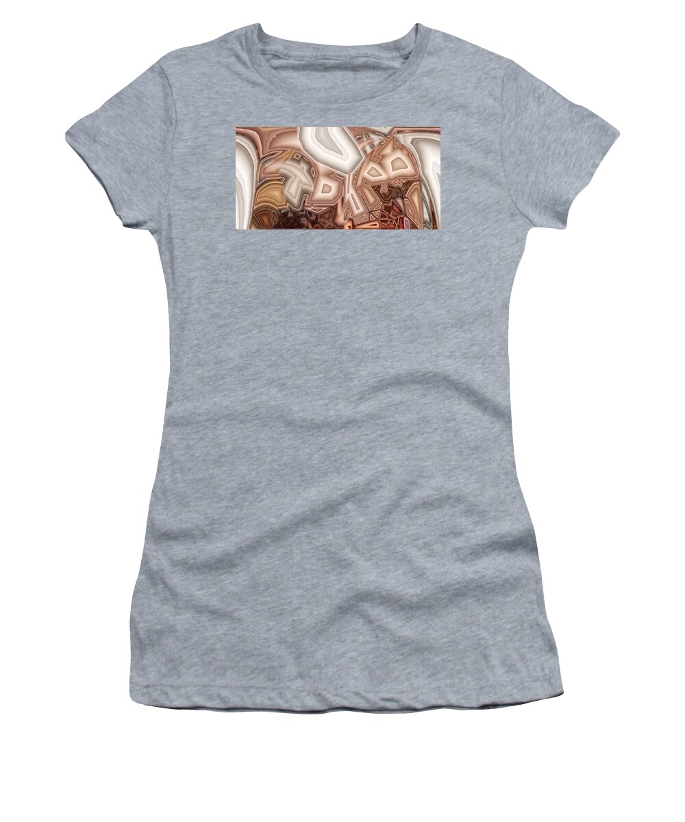 Abstract Women's T-Shirt featuring the digital art P Coords 4 by Ronald Bissett