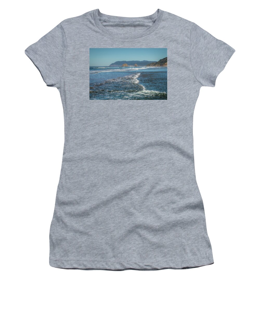Haystack Women's T-Shirt featuring the photograph Pacific Shores 0918 by Kristina Rinell