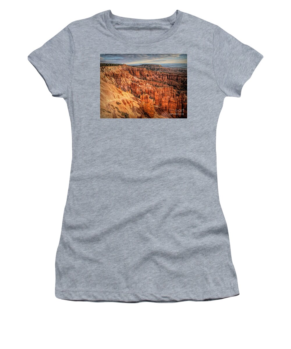 Bryce Canyon Women's T-Shirt featuring the photograph Panorama Bryce Canyon Utah by Chuck Kuhn