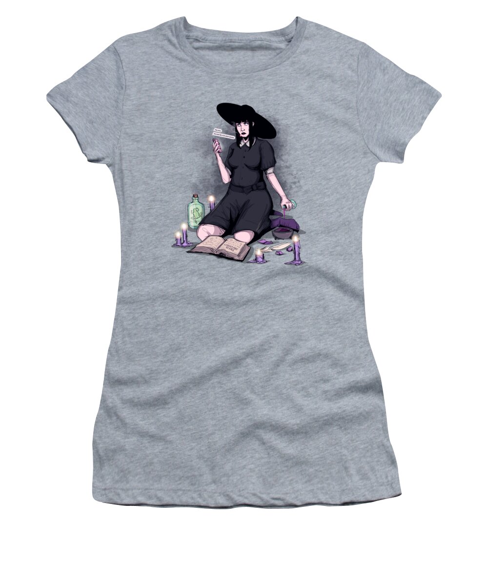 Witch Women's T-Shirt featuring the drawing Peen Shrinker by Ludwig Van Bacon