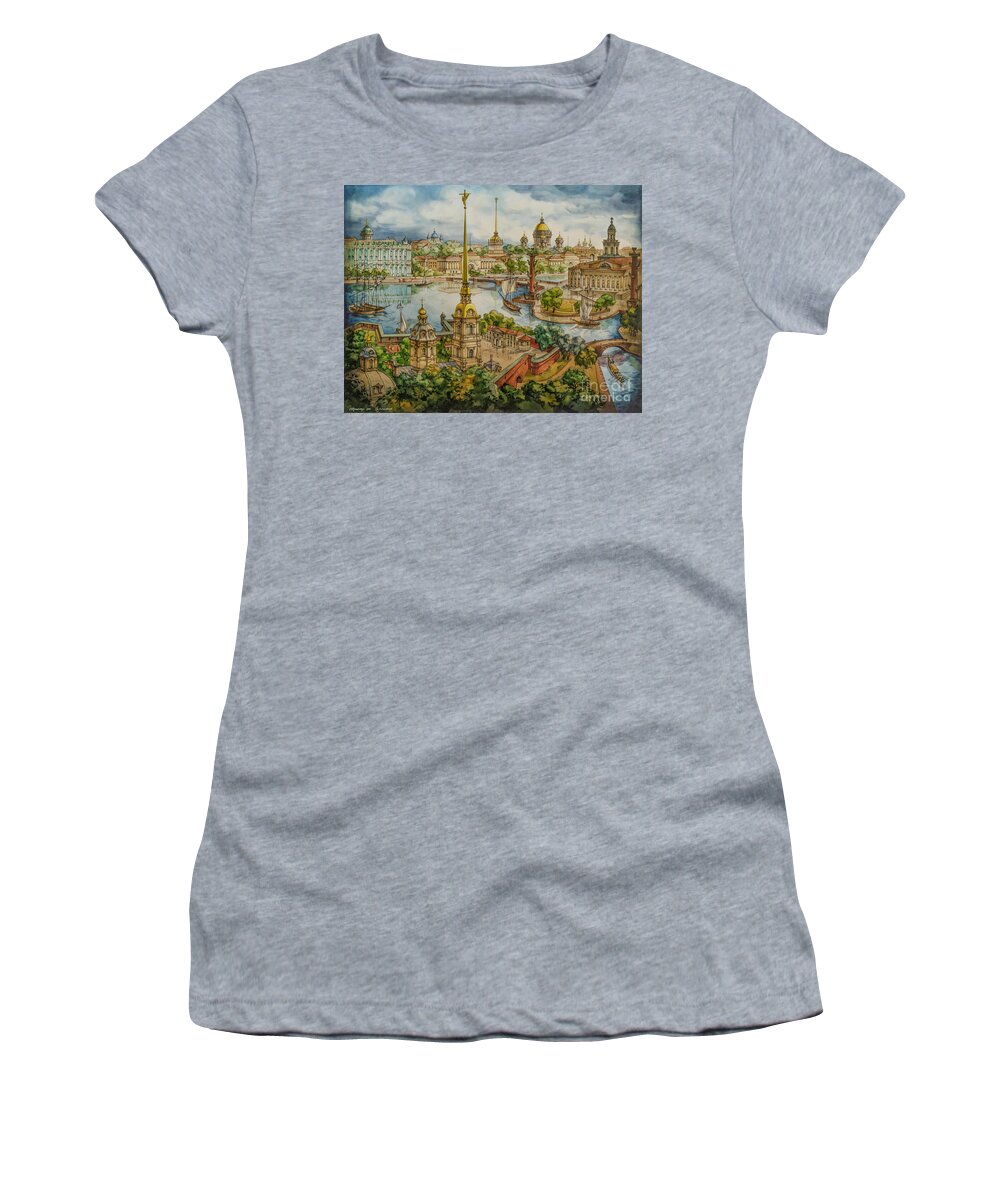 Peter And Paul's Fortress Women's T-Shirt featuring the photograph Peter and Paul's Fortress by Maria Rabinky