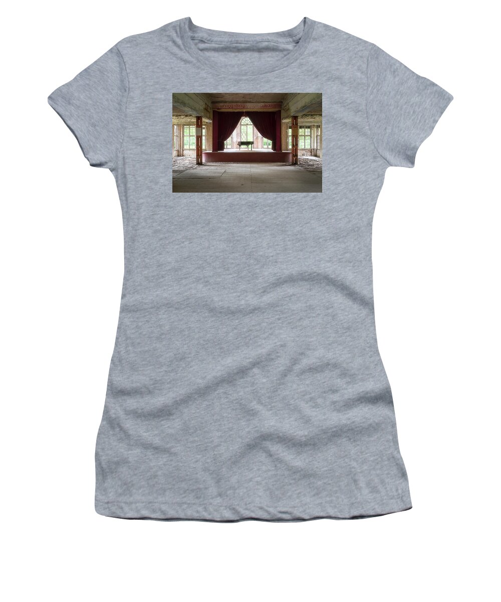 Urban Women's T-Shirt featuring the photograph Piano on Stage by Roman Robroek