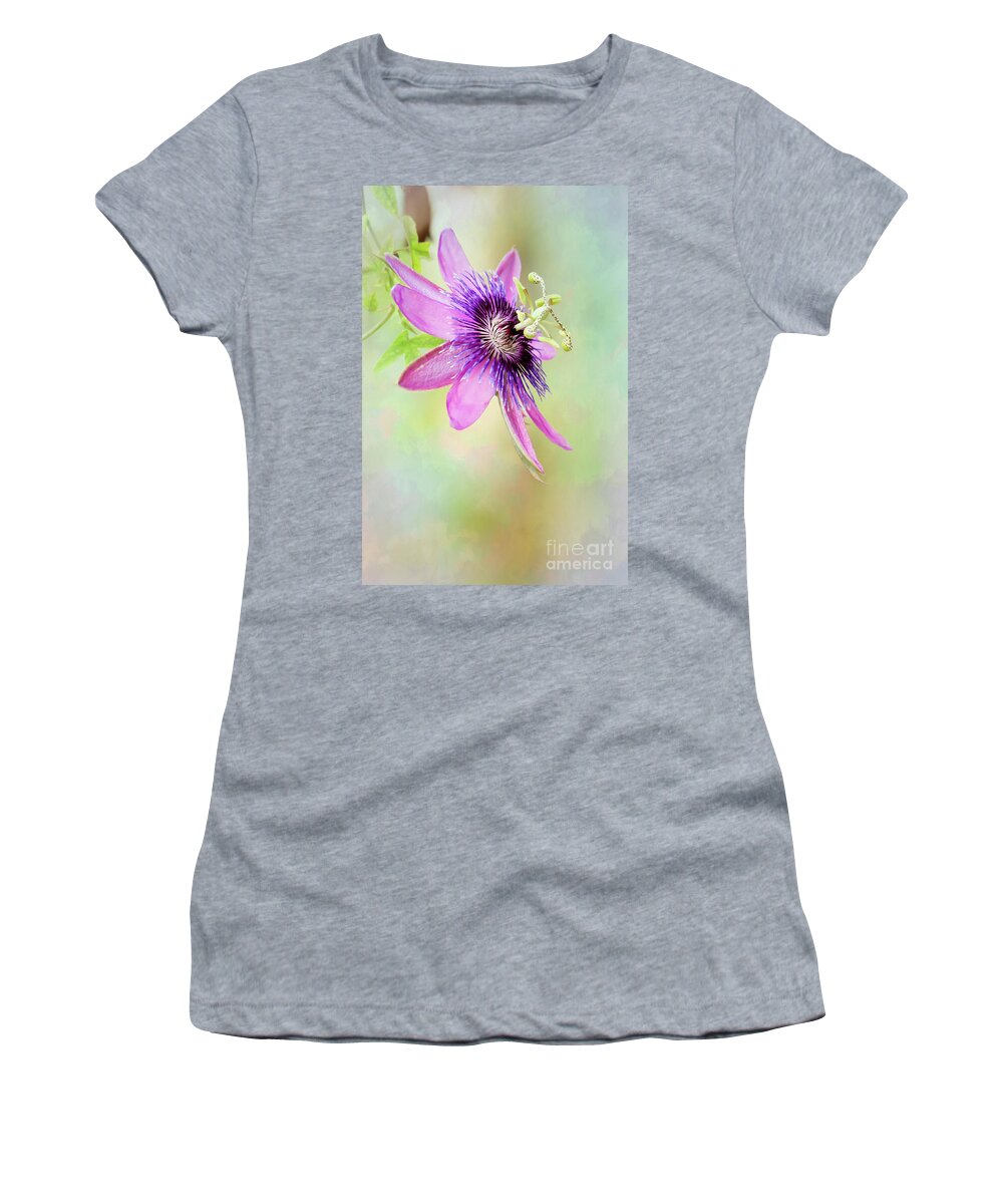 Spring Women's T-Shirt featuring the photograph Pink and Purple Passion by Sabrina L Ryan