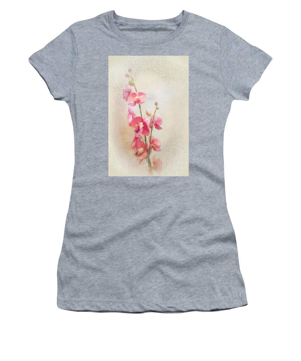 Orchid Women's T-Shirt featuring the photograph Pink Orchid by Diane Lindon Coy