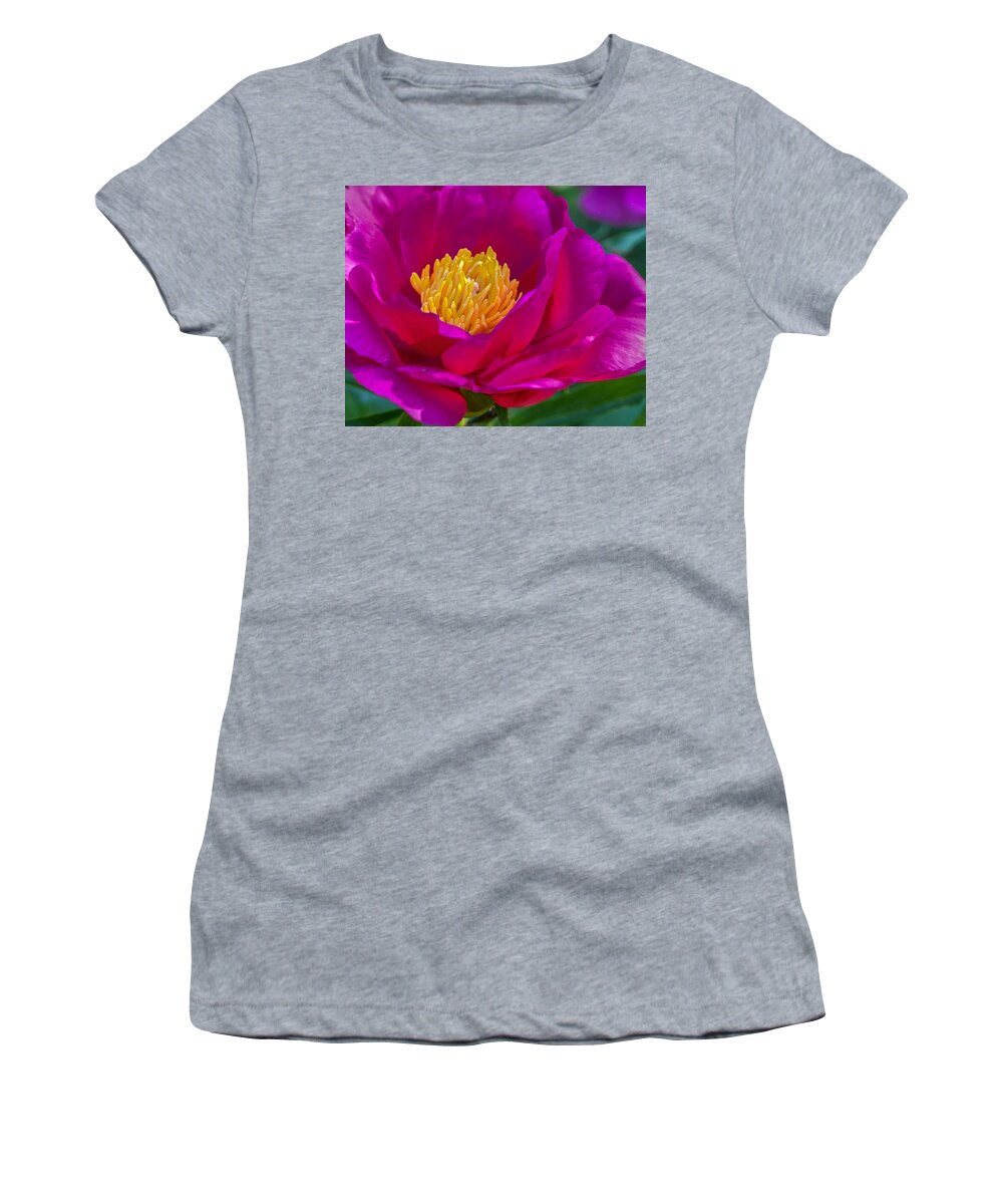 Peony Women's T-Shirt featuring the photograph Pink Peony by Susan Rydberg