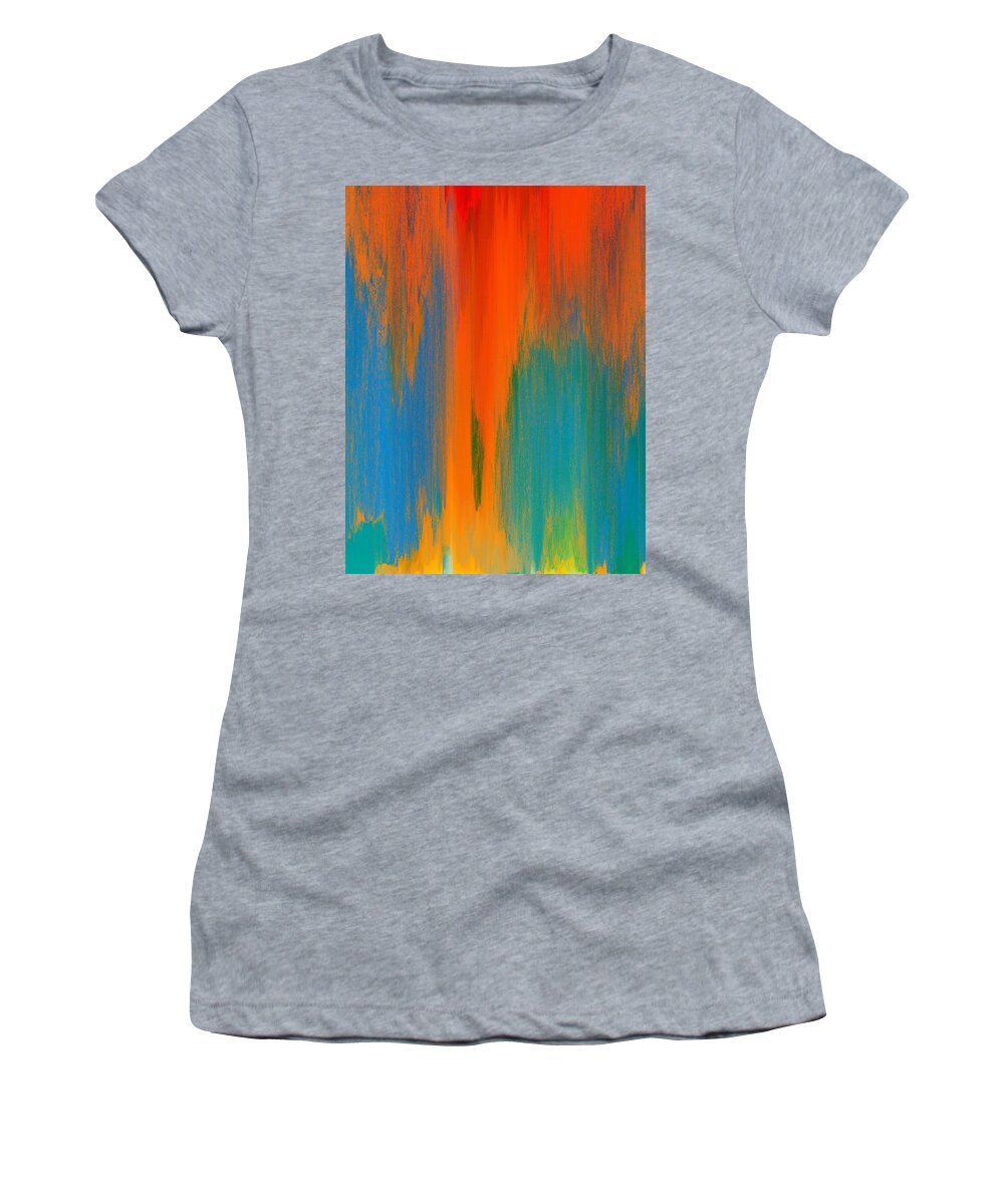 Abstract Women's T-Shirt featuring the painting Pixel Sorting 72 by Chris Butler