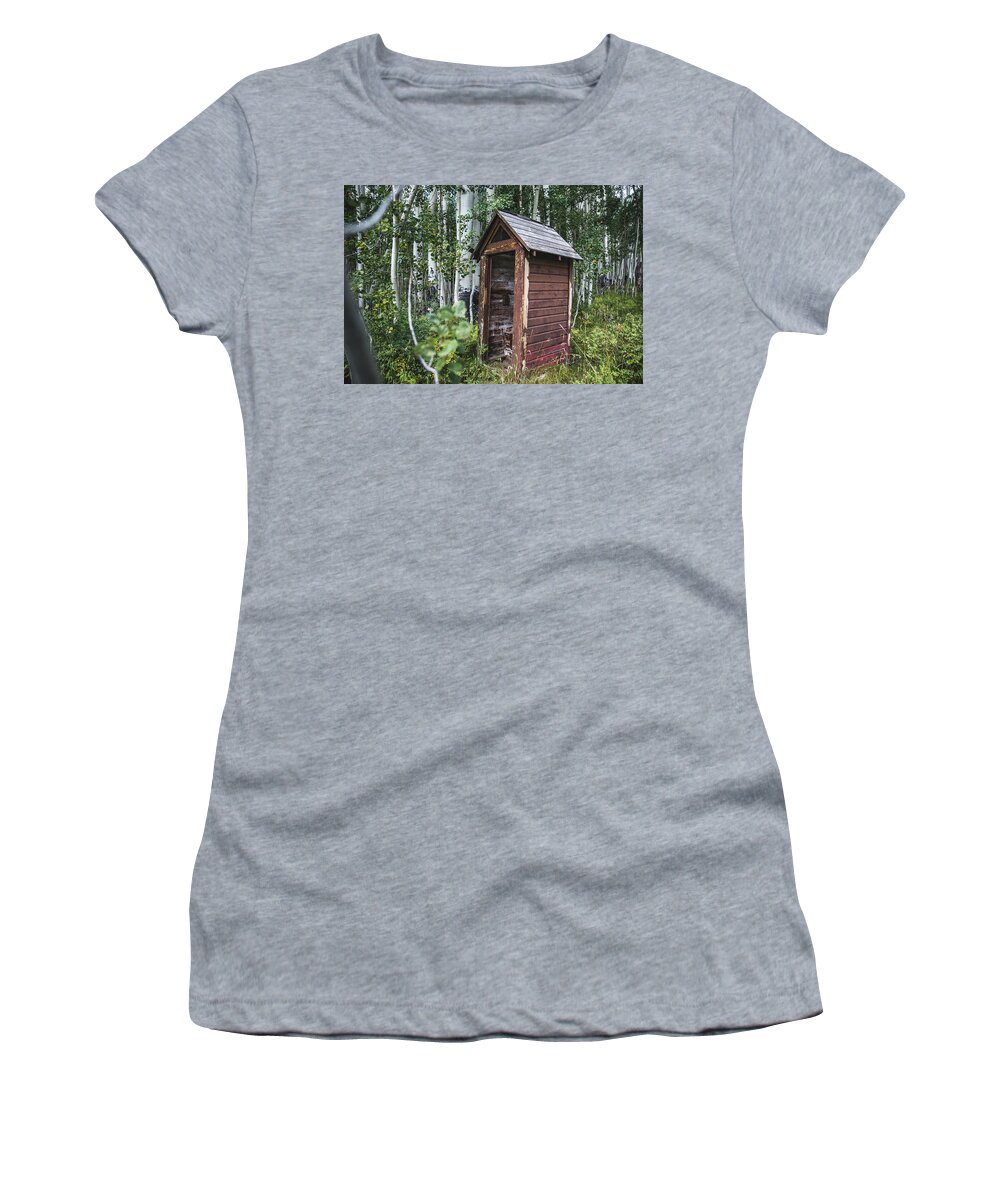 Manti La Sal National Forest Women's T-Shirt featuring the photograph Poo with a view #3 by Ryan Lima