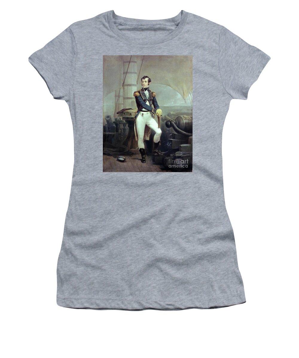 Decatur Women's T-Shirt featuring the painting Portrait Of Stephen Decatur, 1863 by Alonzo Chappel