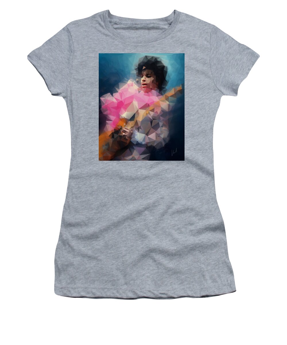 Prince Women's T-Shirt featuring the painting Prince by Vart Studio