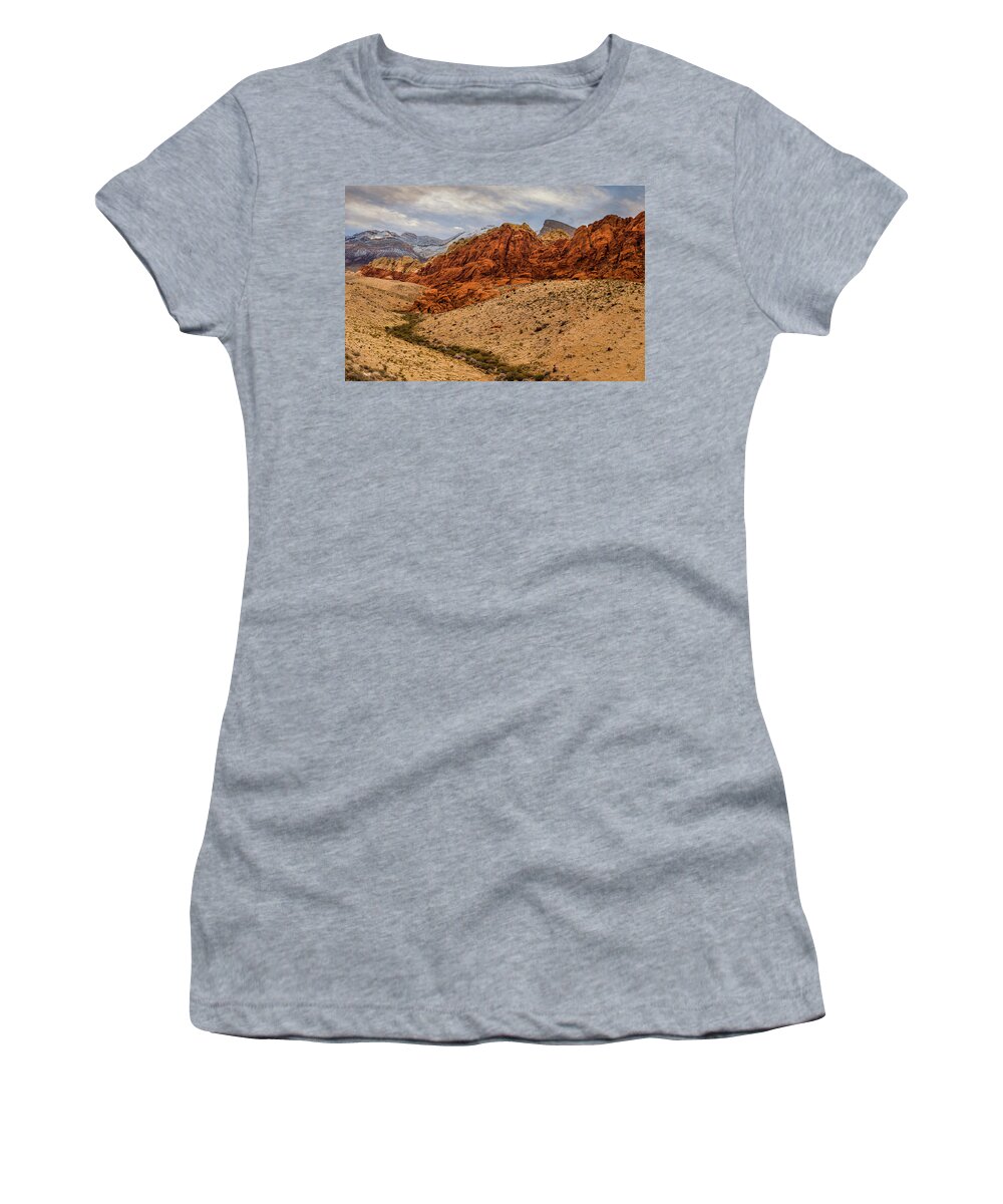 Las Vegas Nevada Women's T-Shirt featuring the photograph Red Rock Canyon by Joe Granita