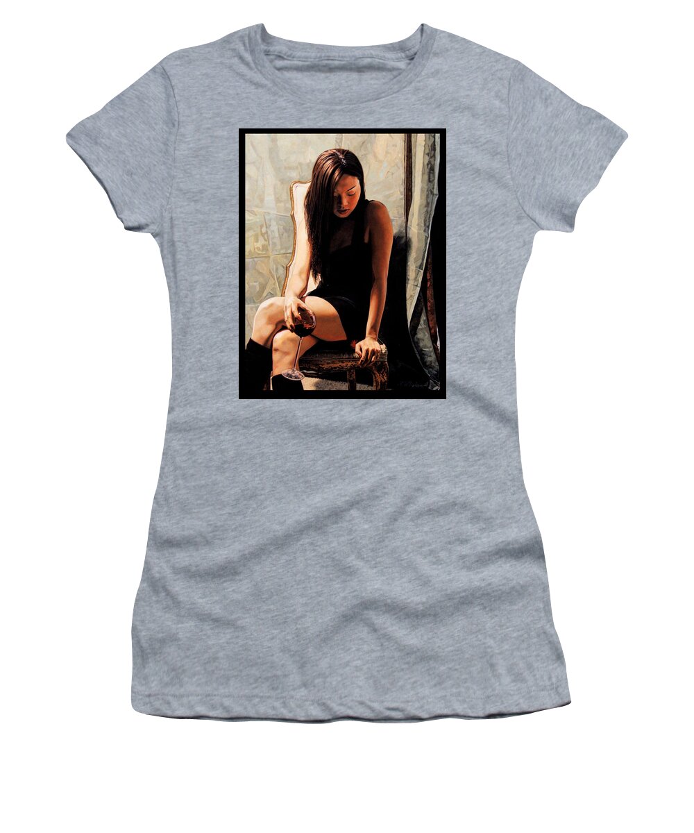 Whelan Art Women's T-Shirt featuring the painting Reflection by Patrick Whelan