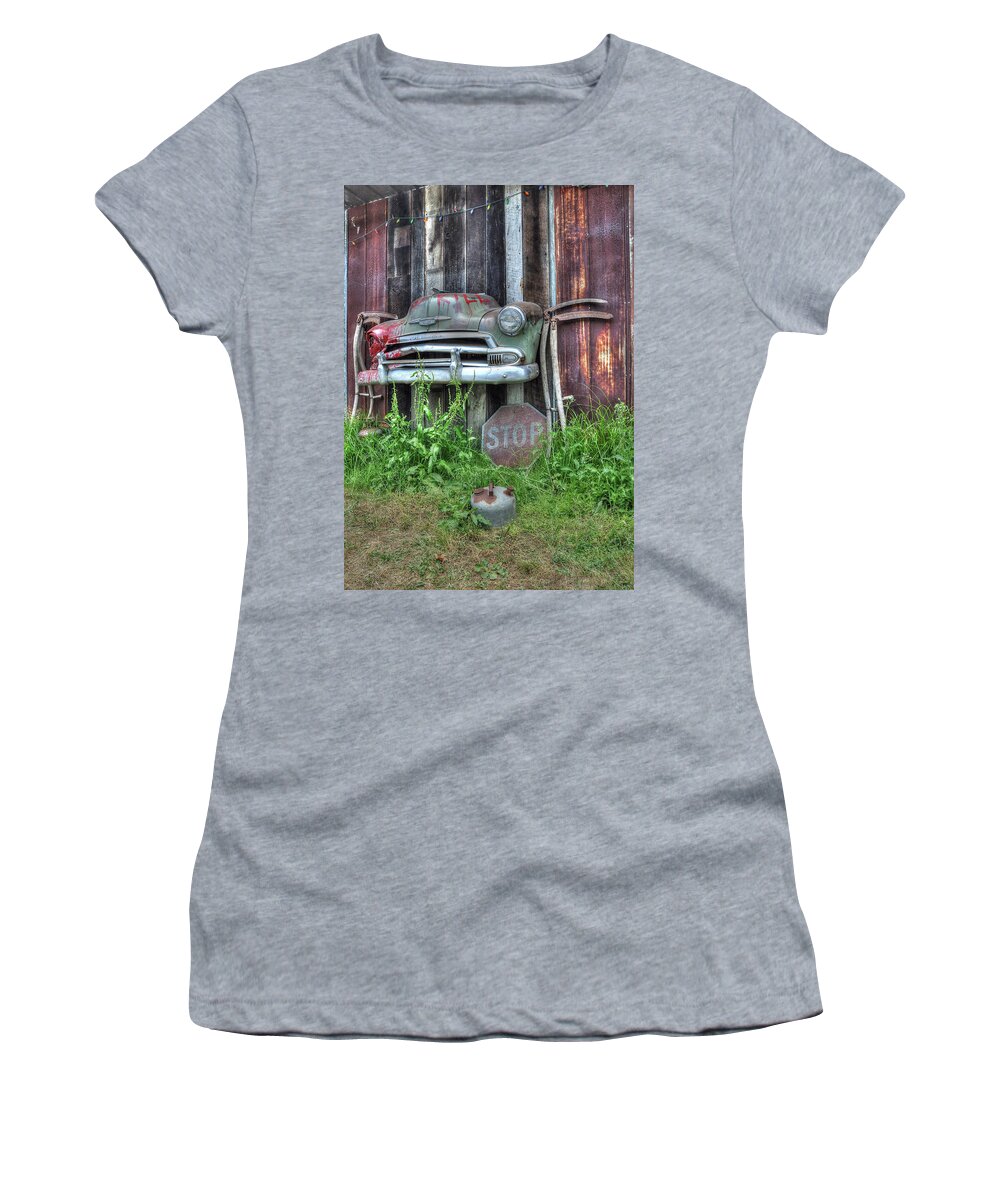 Old Cars Women's T-Shirt featuring the photograph Retired by Randall Dill