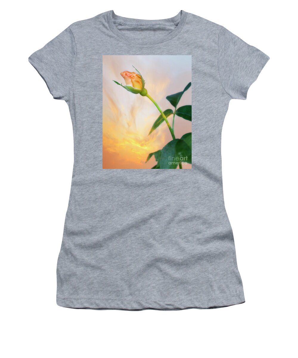 Flower Women's T-Shirt featuring the photograph Rising with the Sun by Joan Bertucci