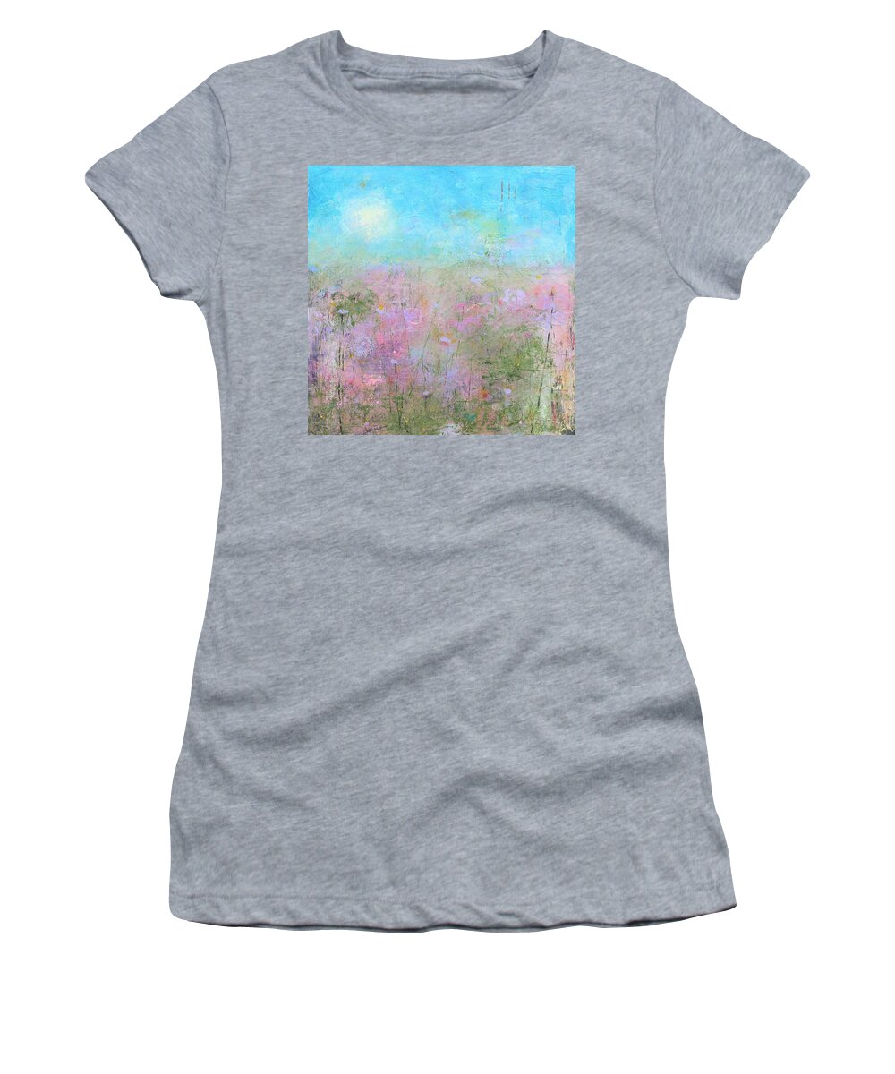 Acrylic Women's T-Shirt featuring the painting Romantic Hideaway by Brenda O'Quin