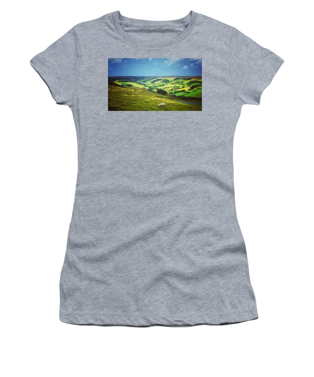 Rosedale Women's T-Shirt featuring the photograph Rosedale North Yorks Moors by Mark Egerton