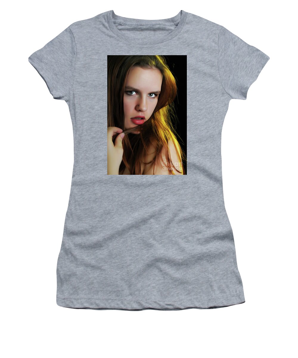Girl Women's T-Shirt featuring the photograph Run For Your Life by Robert WK Clark