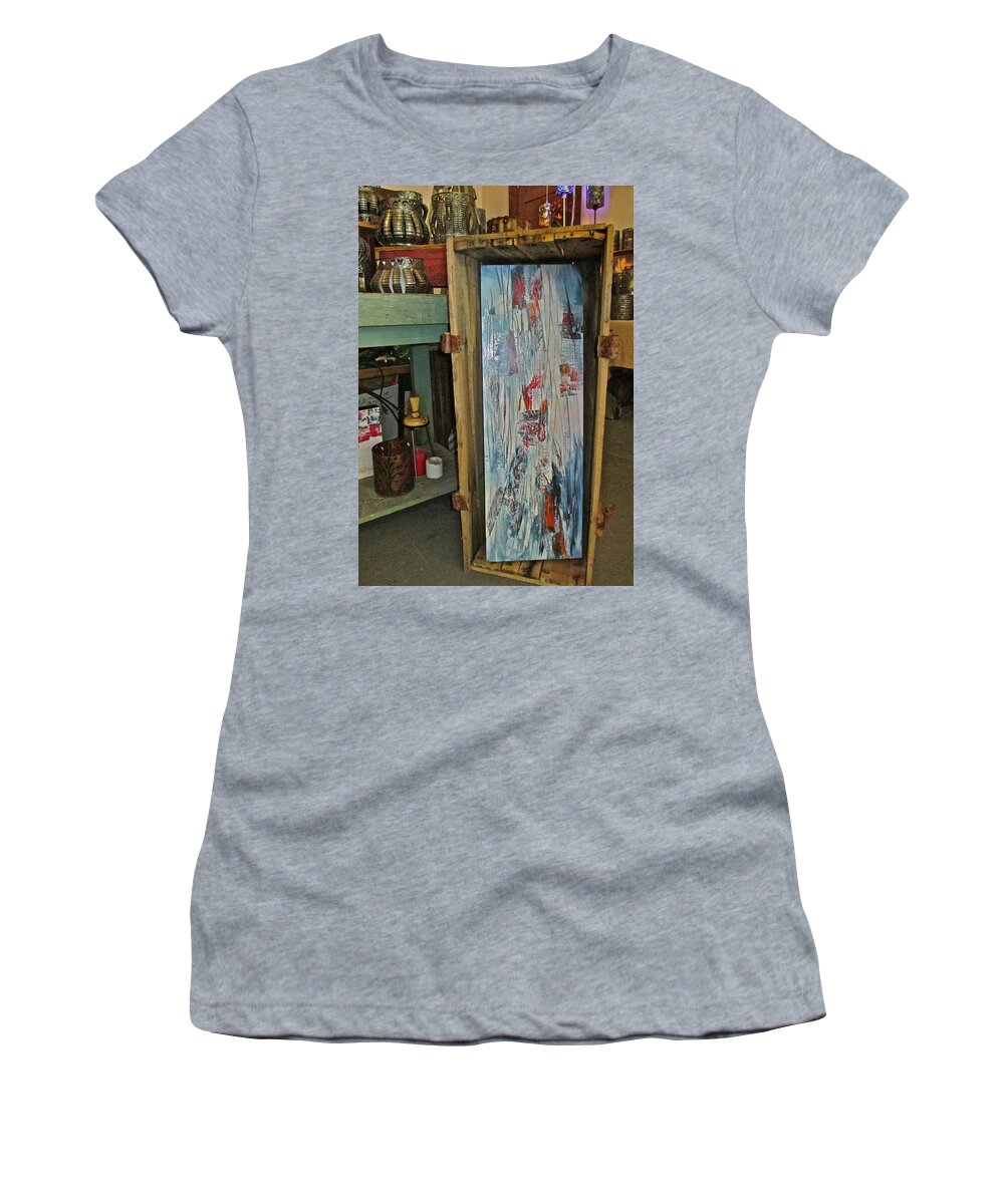  Women's T-Shirt featuring the painting Rust on N Main by Janice Nabors Raiteri