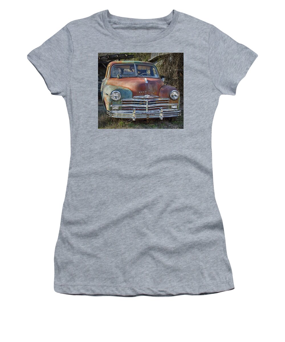 Automotive Women's T-Shirt featuring the photograph Rusty Gold by Michael Frank