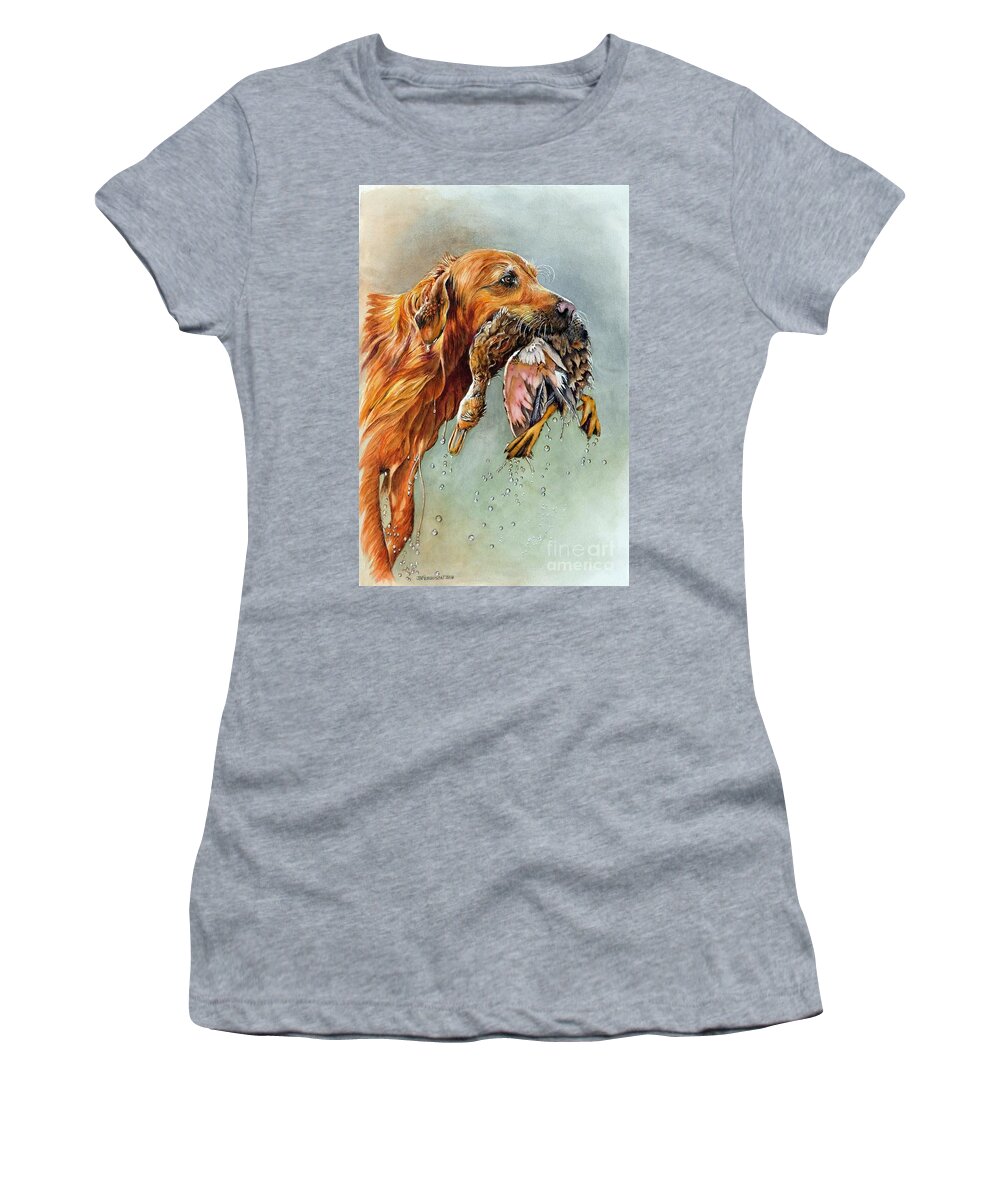 Dog Women's T-Shirt featuring the painting Rusty's Prize by Jeanette Ferguson