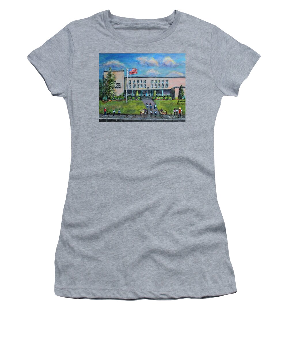 Saint Jude School Women's T-Shirt featuring the painting Saint Jude School by Rita Brown