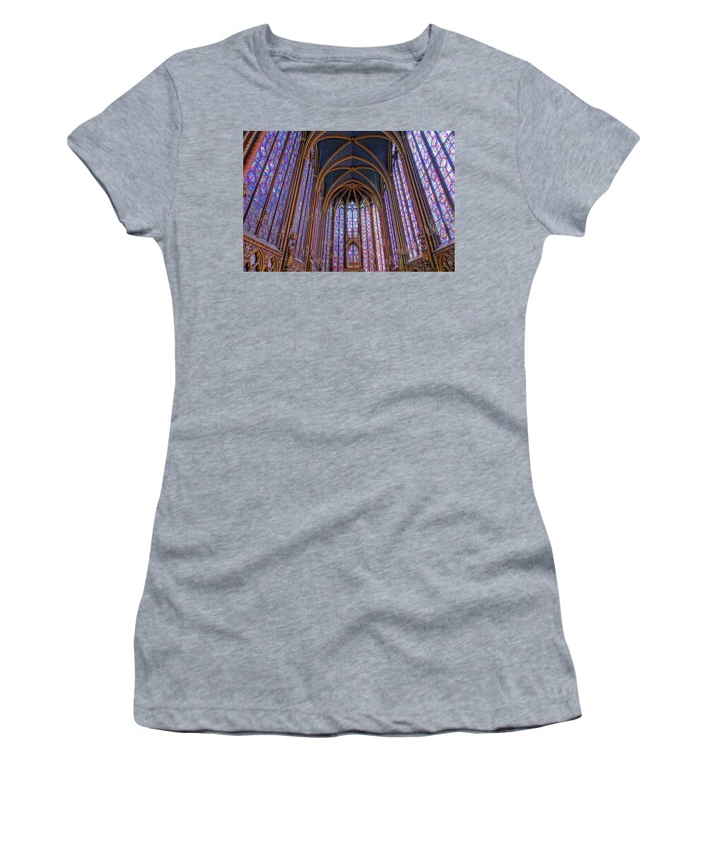 Saint Chapelle Women's T-Shirt featuring the photograph Sainte Chapelle Paris by Patricia Caron