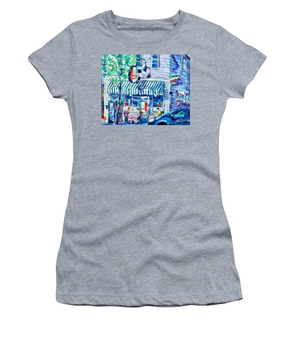 Painting Women's T-Shirt featuring the painting Sal's by Les Leffingwell