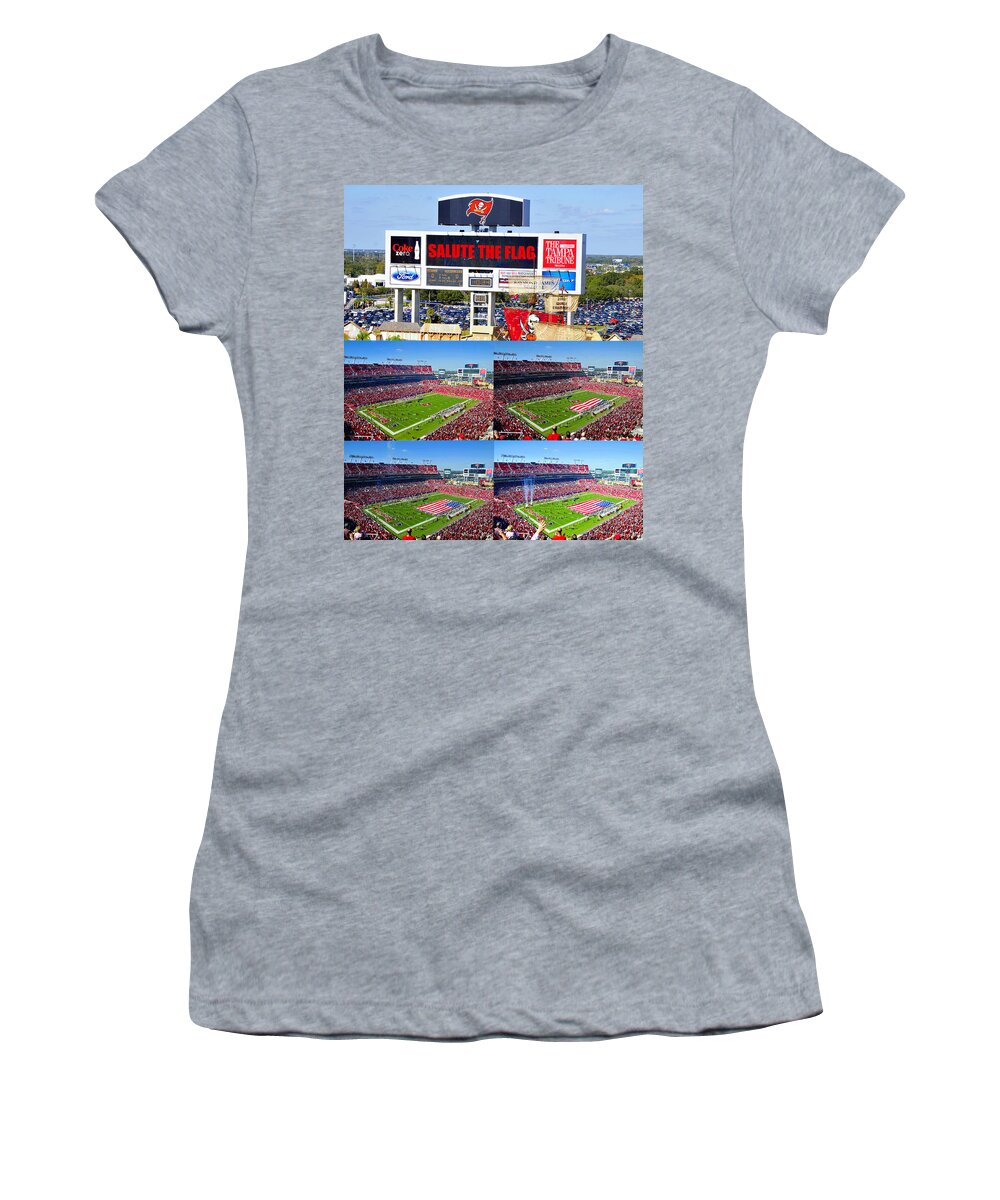 Salute The Flag Women's T-Shirt featuring the photograph Salute the Flag by David Lee Thompson
