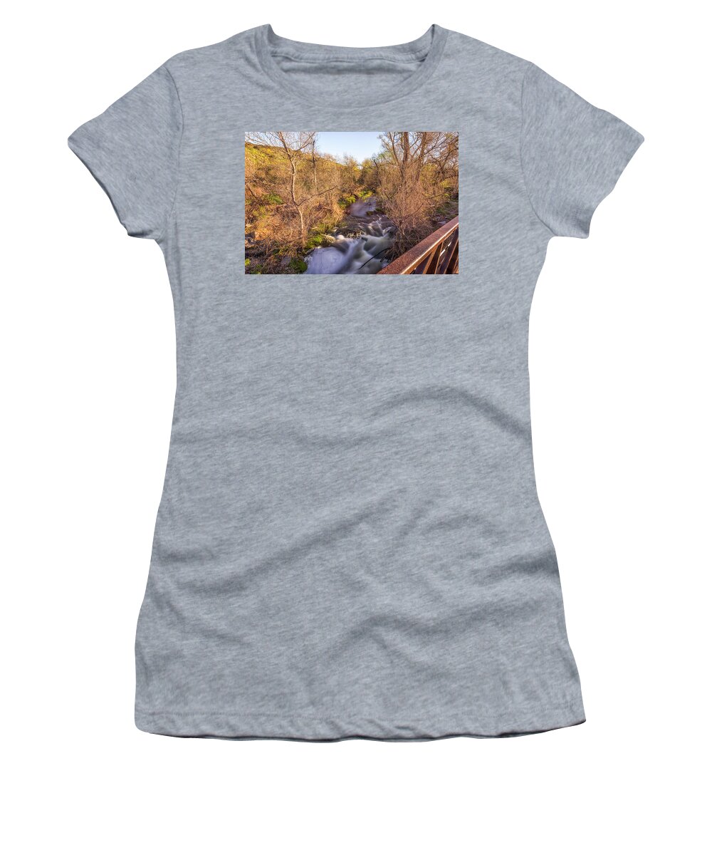 San Diego Women's T-Shirt featuring the photograph San Diego River Flows by Joseph S Giacalone