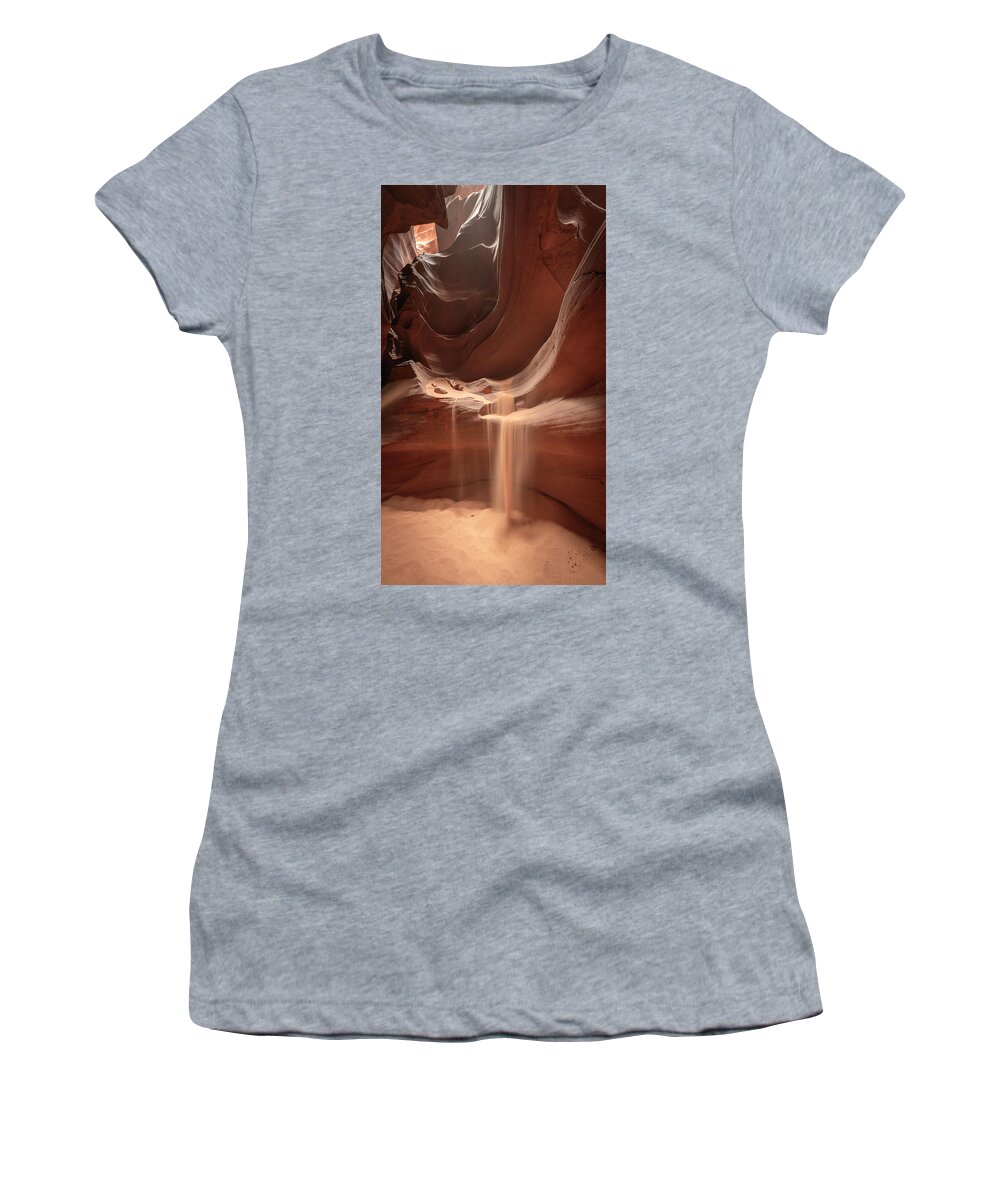 Sandstone Women's T-Shirt featuring the photograph Sand of Time by Laura Hedien