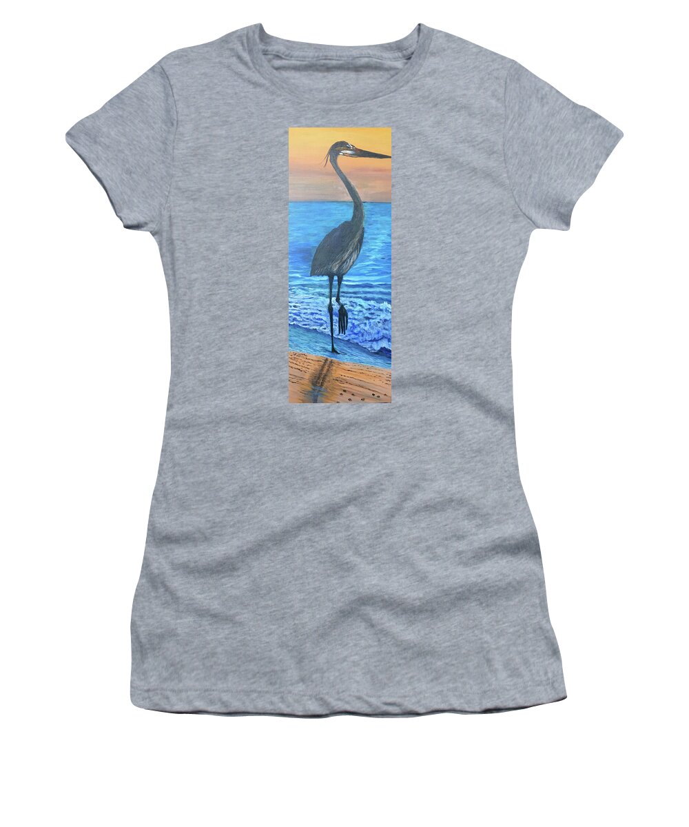 Waterfowl Women's T-Shirt featuring the painting Sandhill Strut by Toni Willey