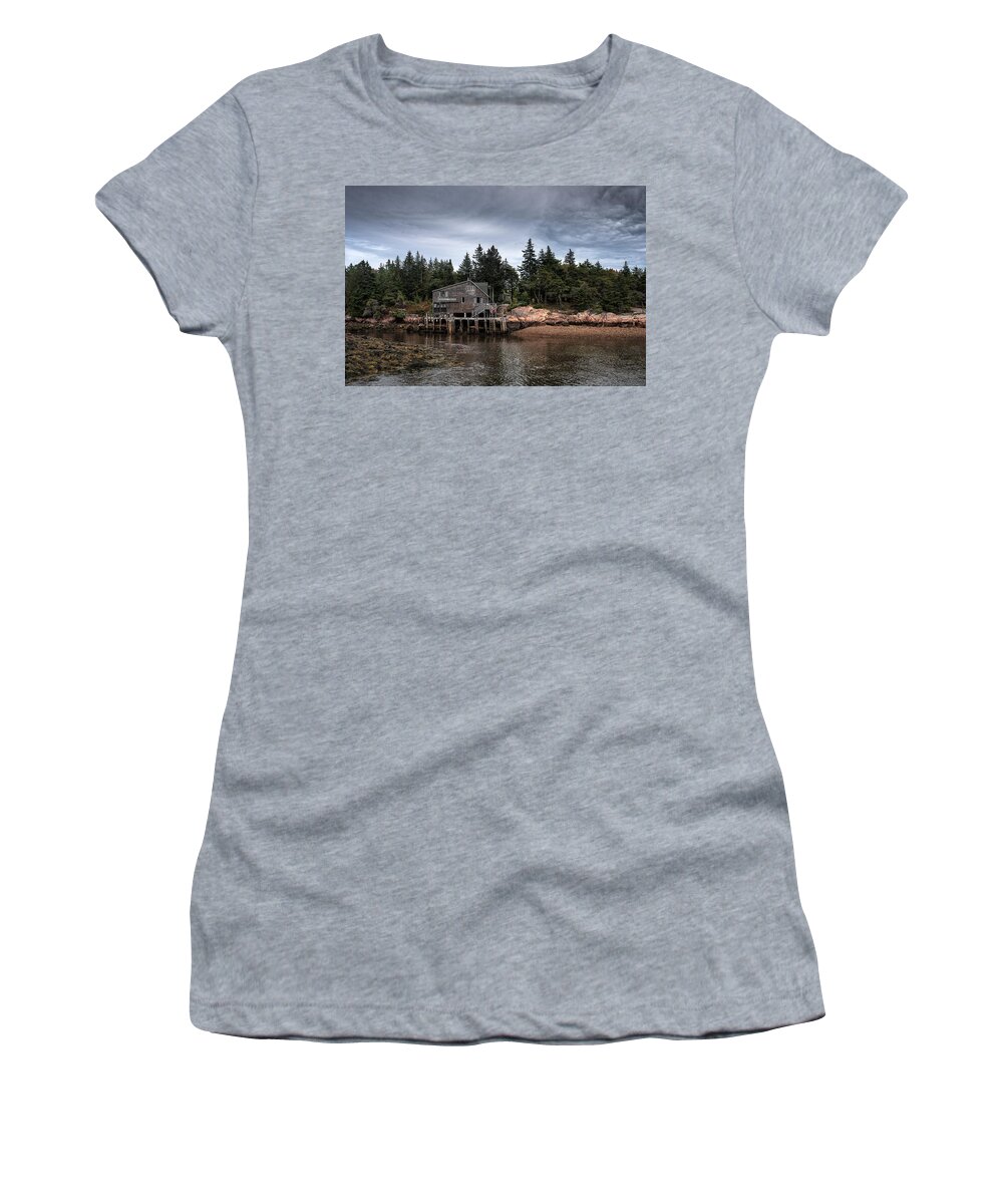 Maine Women's T-Shirt featuring the photograph Schoodic Life by Robert Fawcett