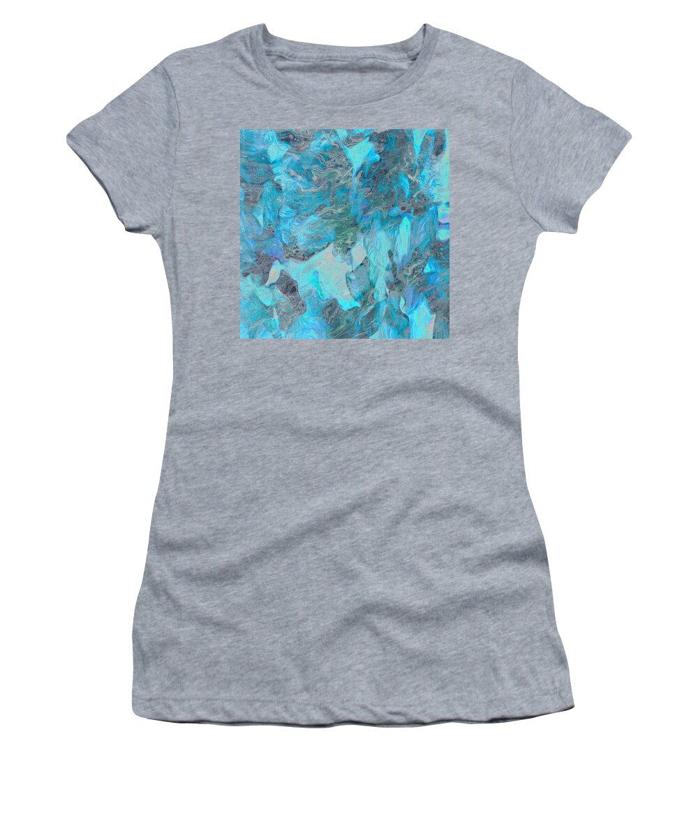 Abstract Women's T-Shirt featuring the mixed media Seascape by Stephanie Grant