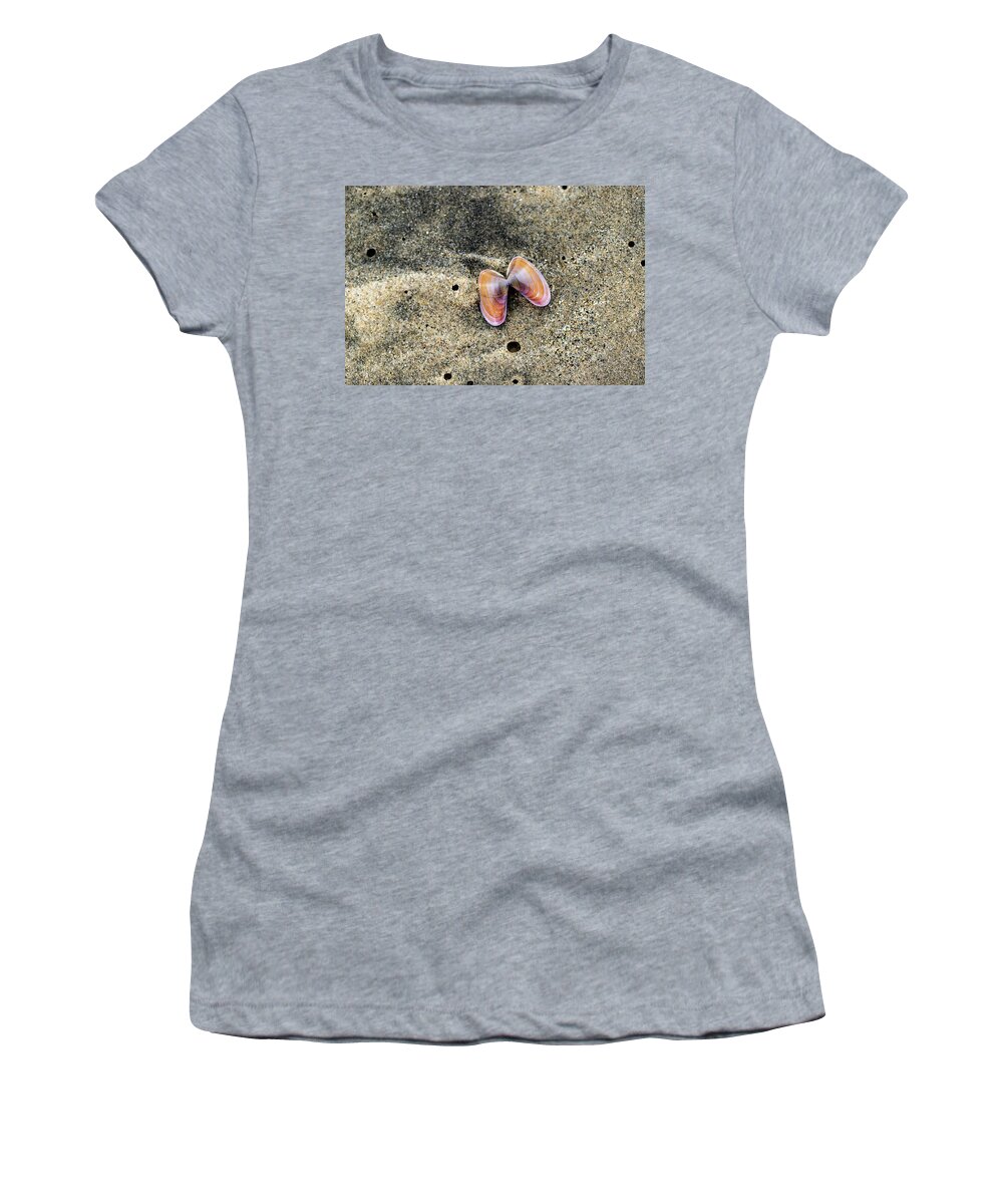 Sea Shell Women's T-Shirt featuring the photograph Landscape Photography - Beaches by Amelia Pearn
